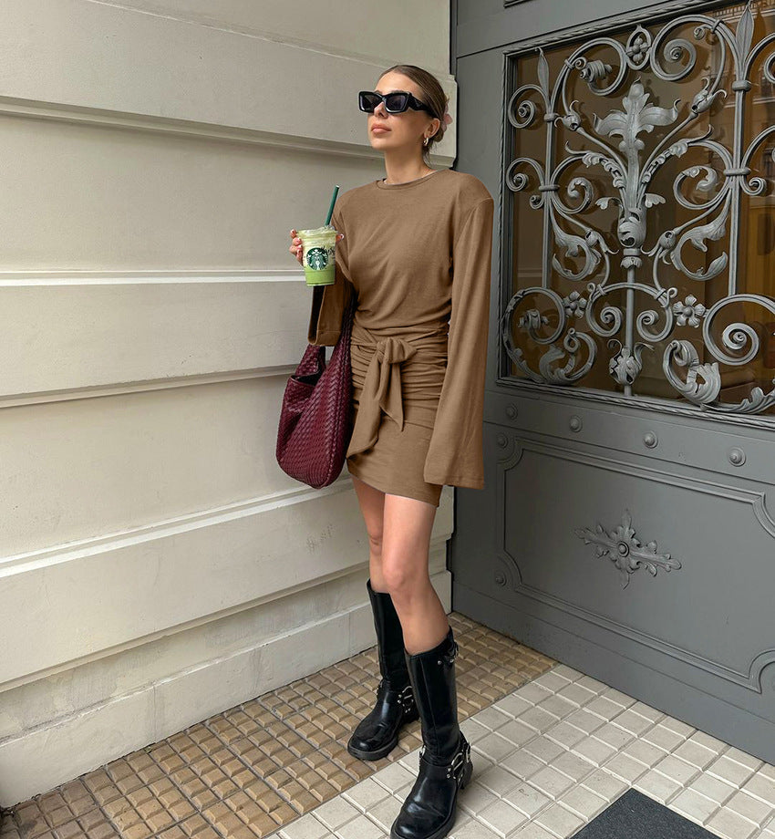Mousse Mocha Mini Dress Brown