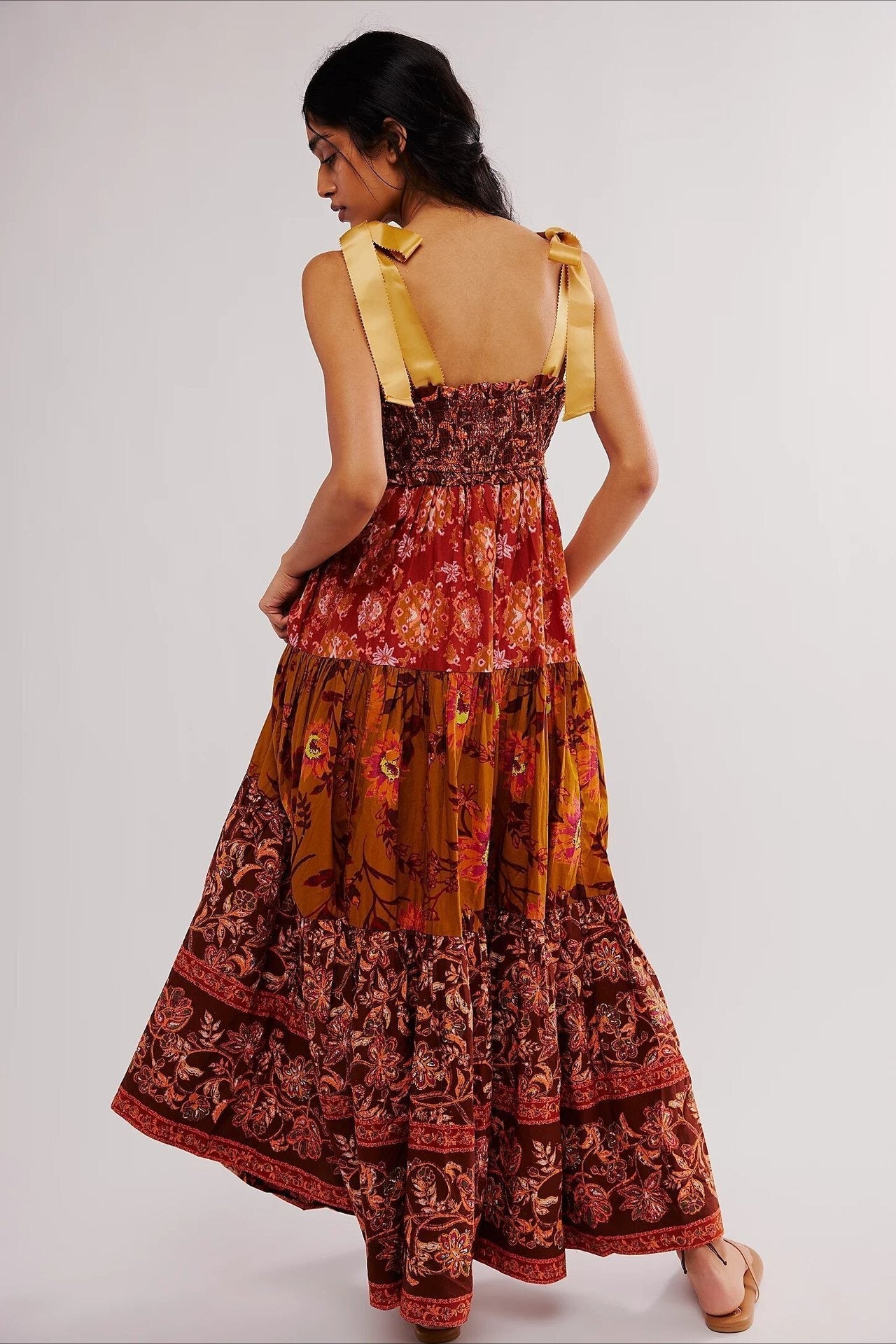 Classic Print Cami Maxi Boho Dress
