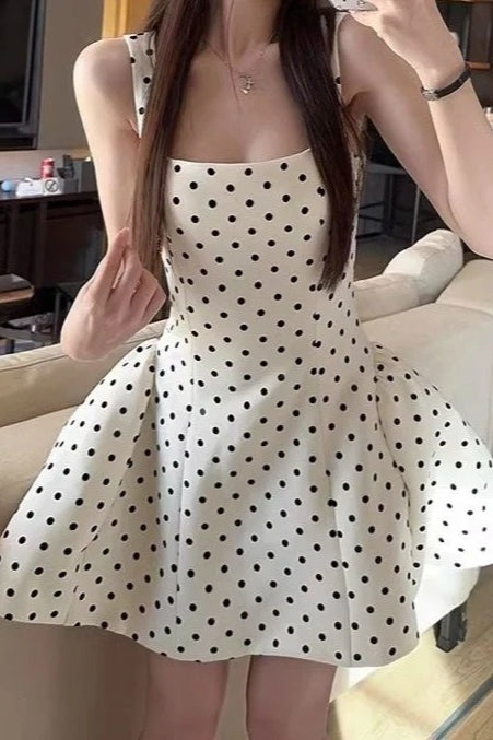 Dot Polka Tie Back Mini Dress