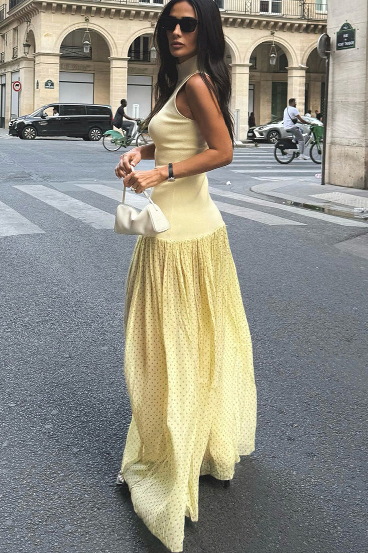 Polka Edition Dot Patchwork Maxi Dress