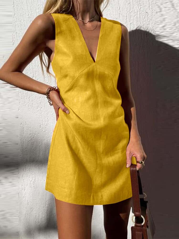 Timeless Zinnia Sleeveless Mini Dress for Women Statement Occasion Edit