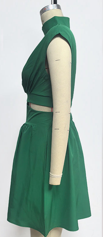 Mini Glorina Dress Dark Green