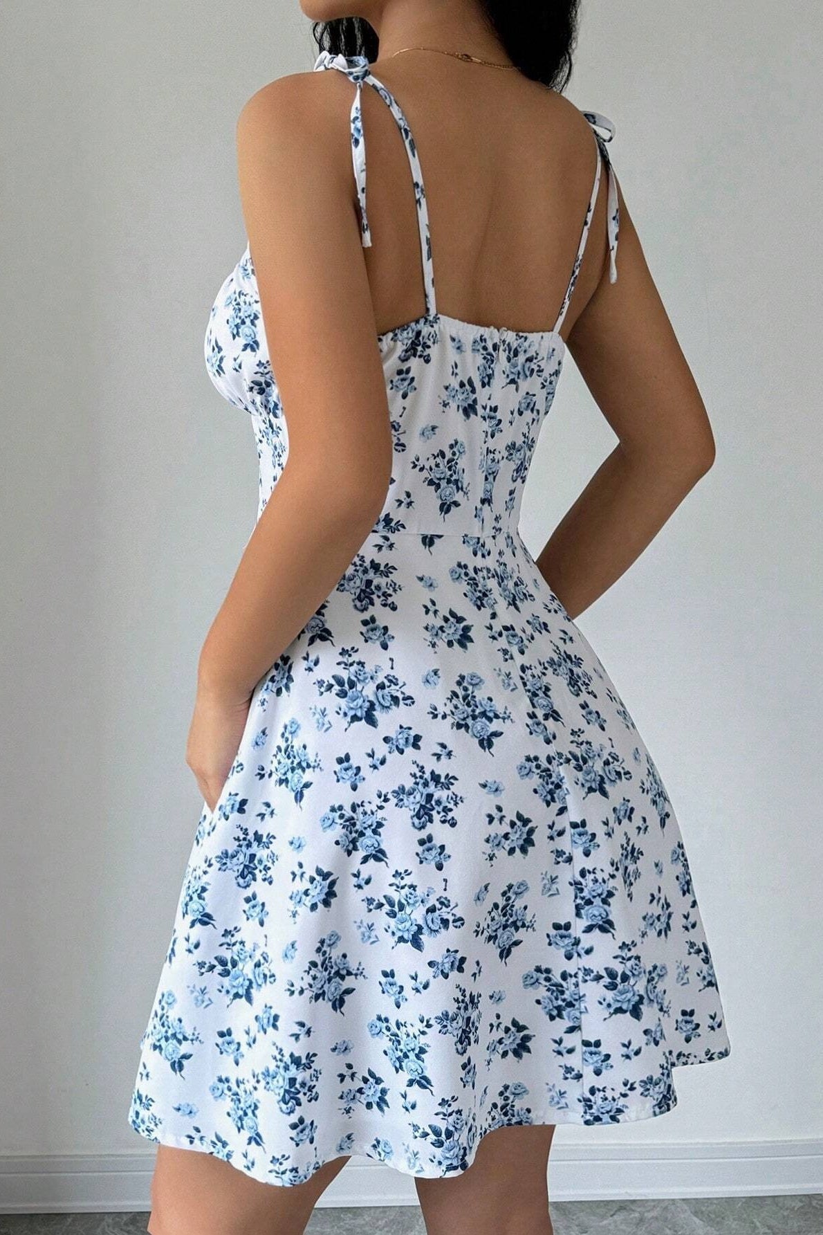 Corset Style Bloom Mini Dress