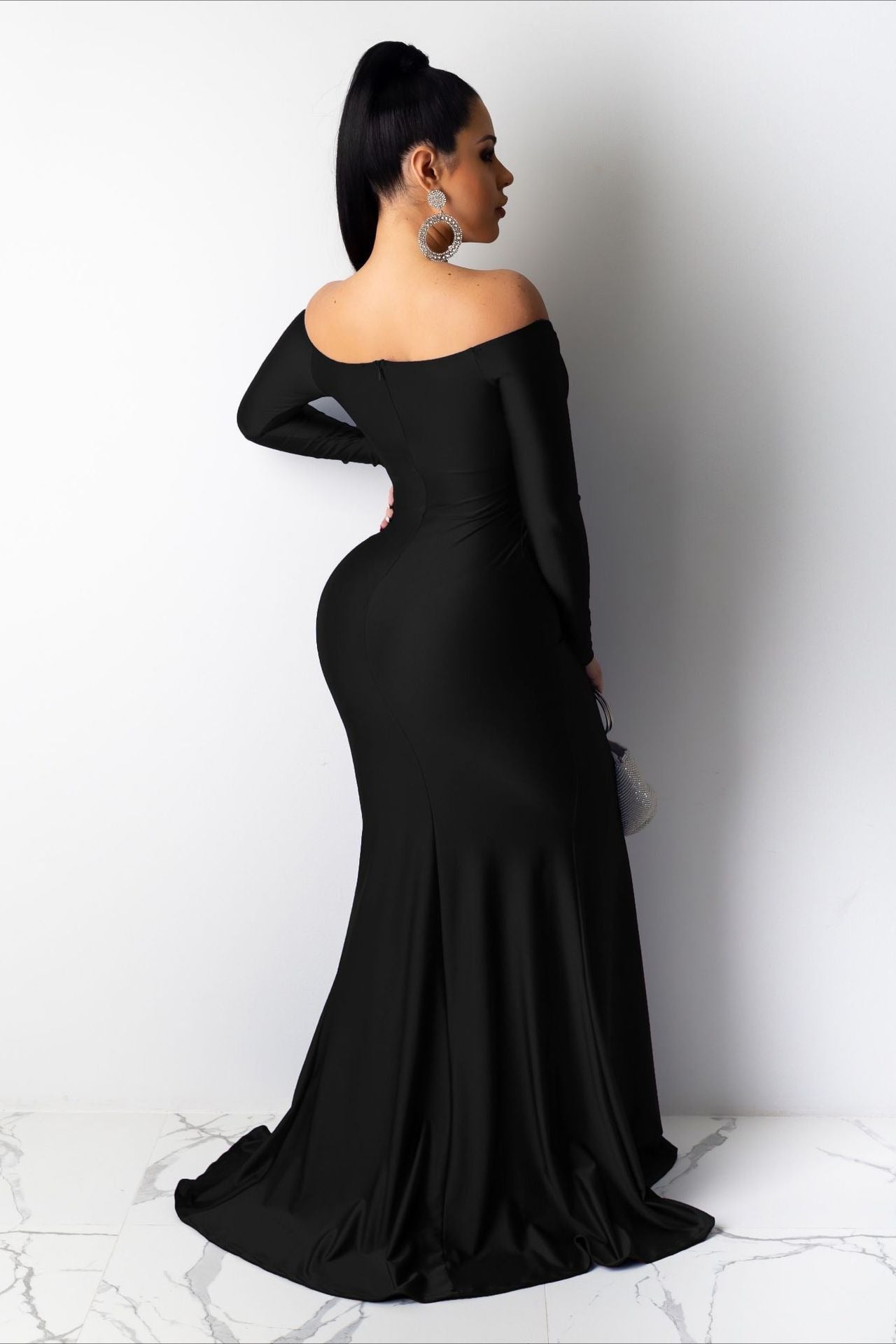 Long Sleeve Bodycon Maxi Elegant Dress