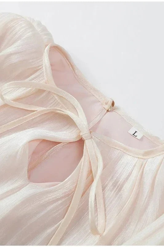 Full Ruffled Sleeve Mini Dress