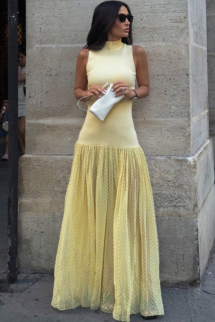 Polka Edition Dot Patchwork Maxi Dress