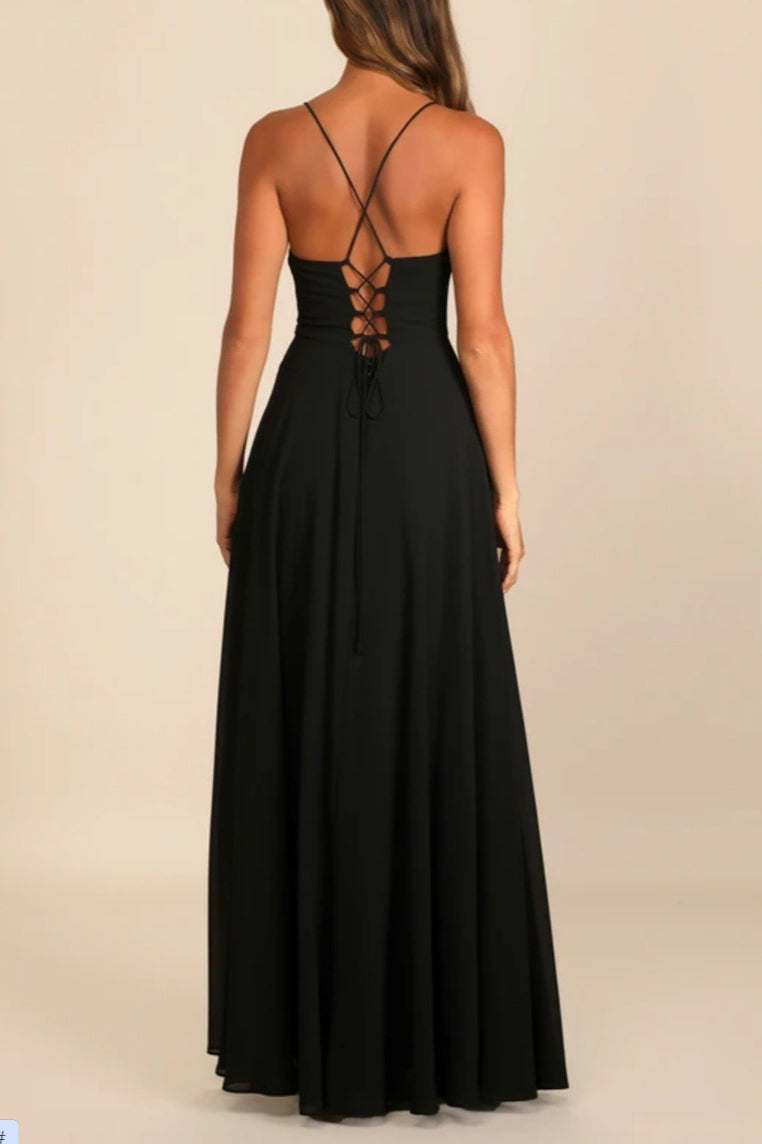Sexy Halter Backless Maxi Elegant Dress