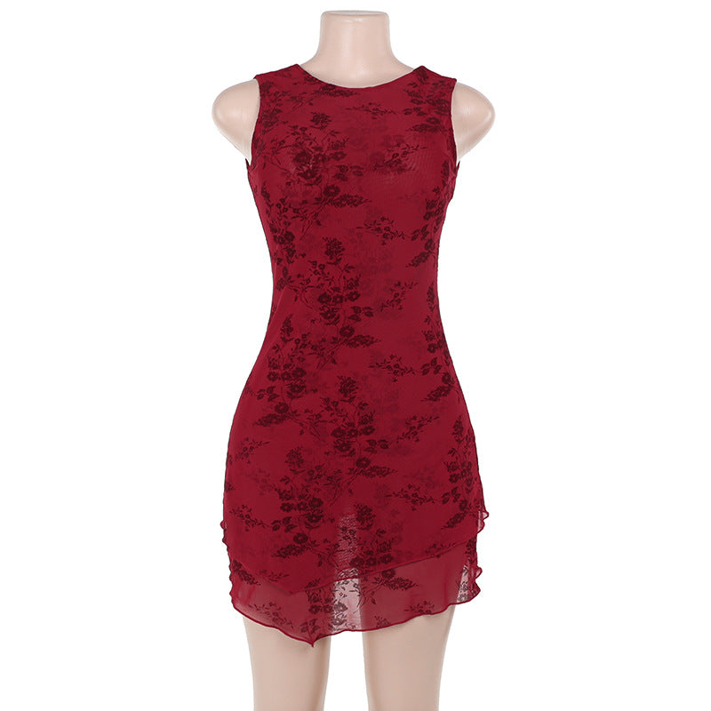 Mini Beverly Dress Maroon