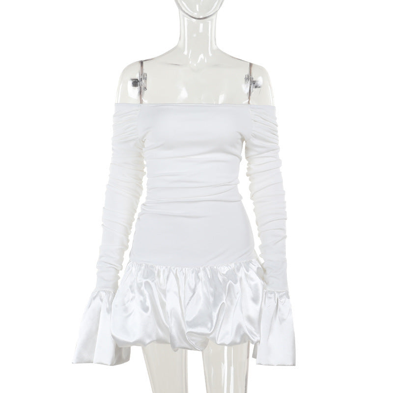 Off Frostene Shoulder Mini Dress White