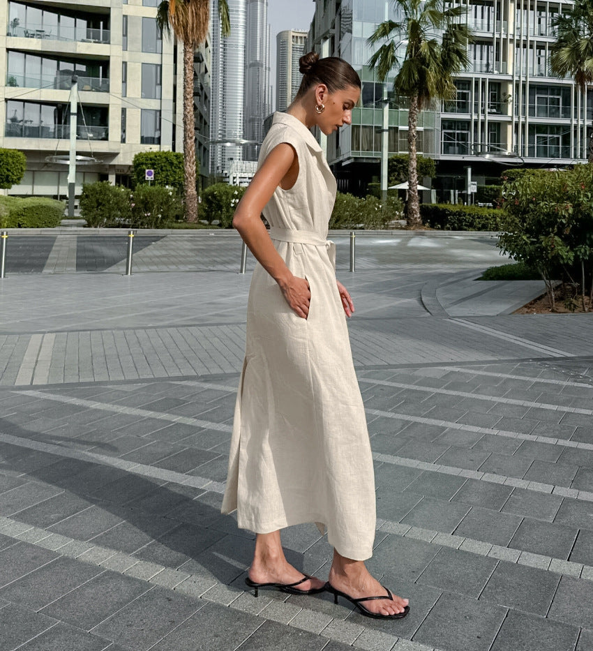 Midi Rustin Dress Khaki