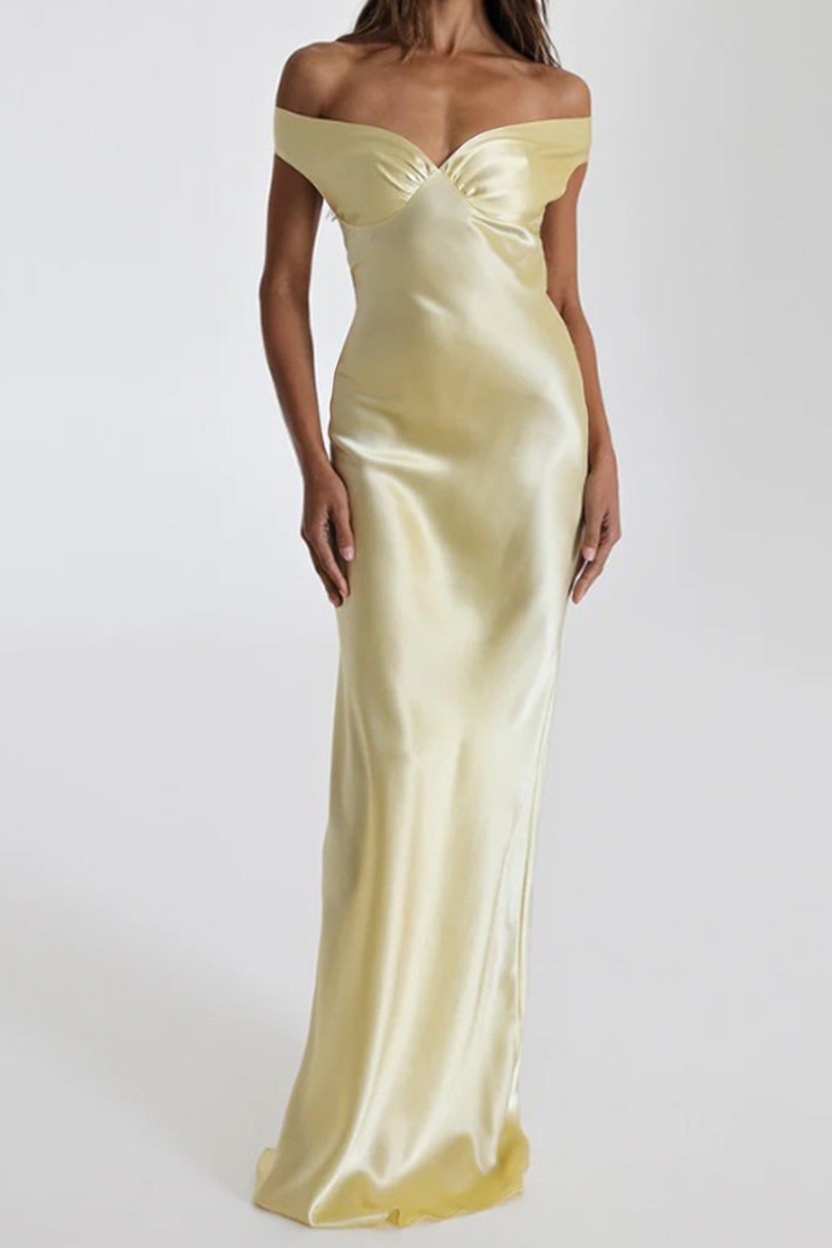 Off Shoulder Strapless Backless Maxi Glamorous Prom Dress