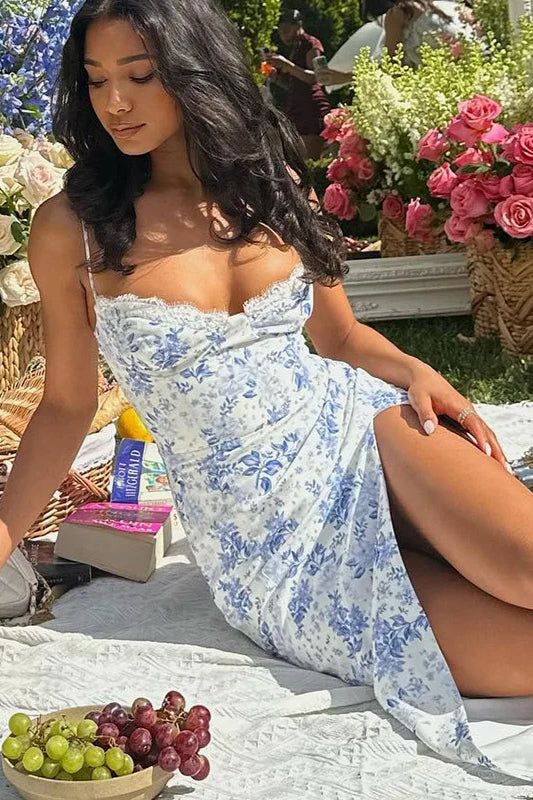 Sleeveless Edition Split Maxi Floral Dress