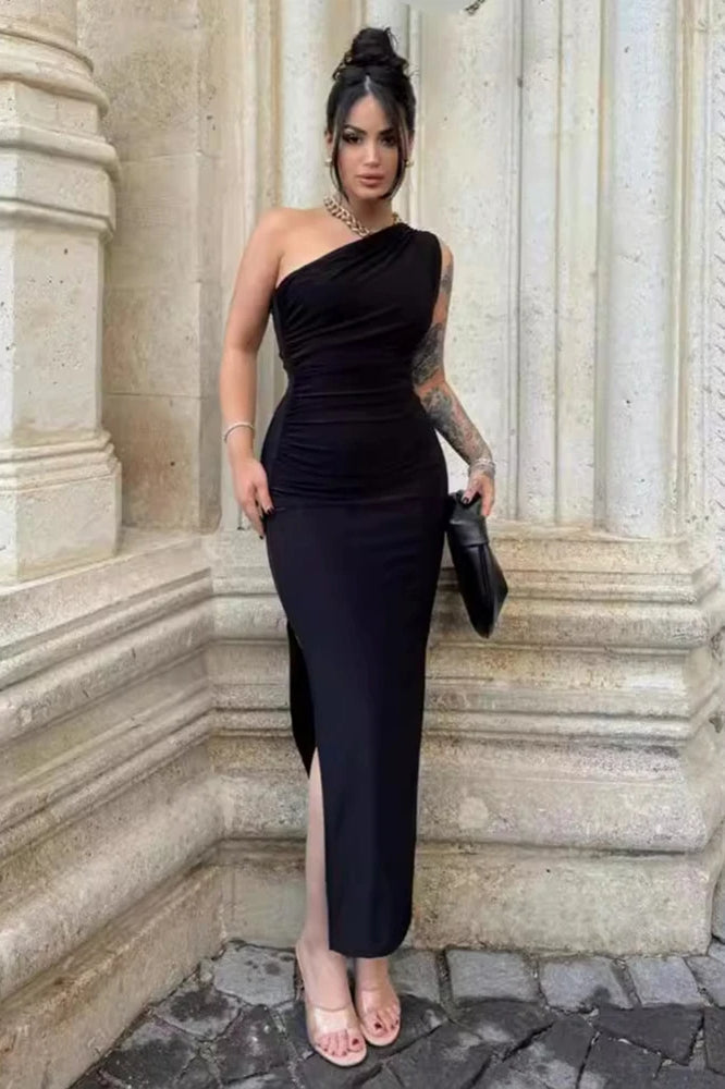 Split Sleeveless Midi Dress