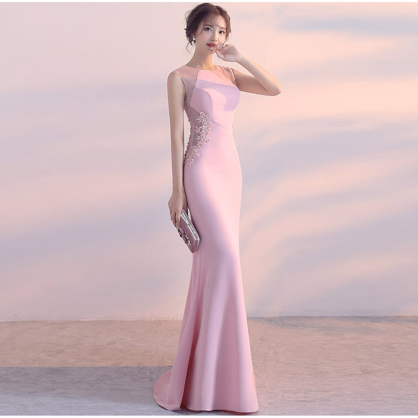 Evening Dress Women Cocktail Host Slim Fit Refined Five Colors Party Dress Maxi Dress