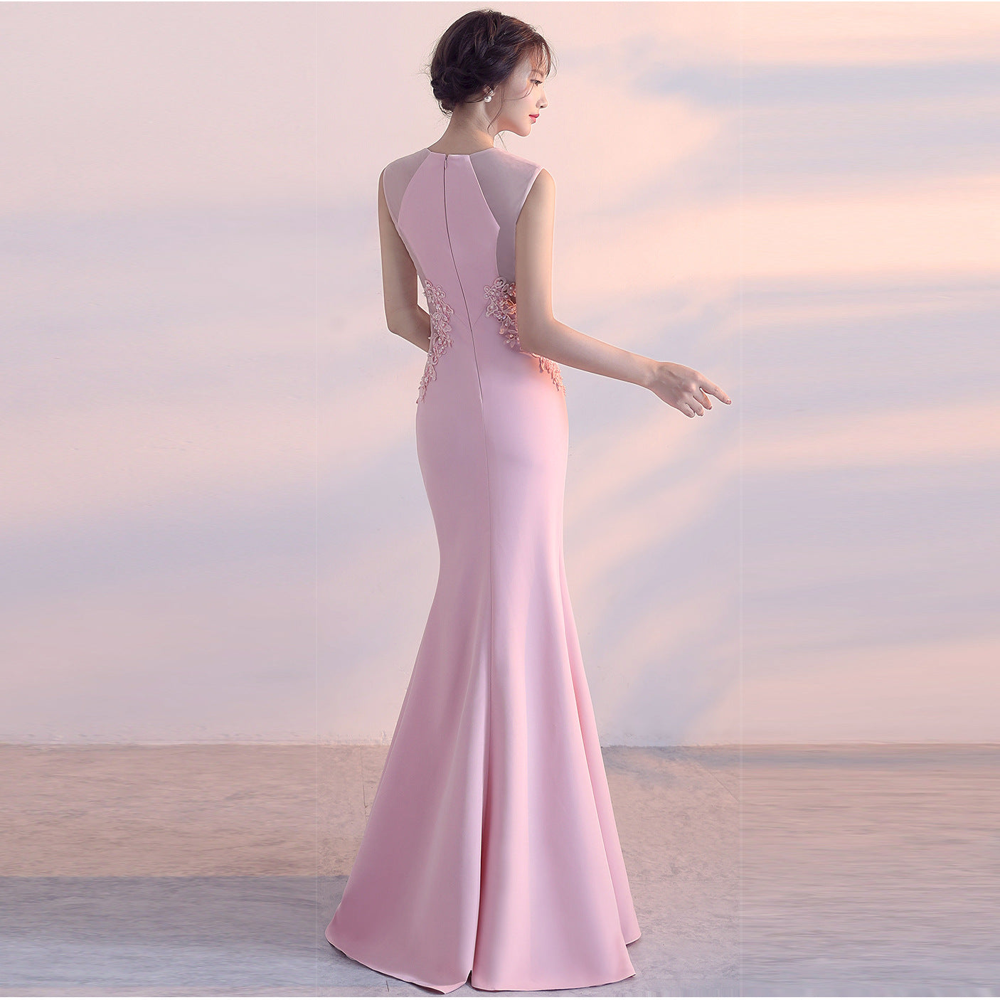 Evening Dress Women Cocktail Host Slim Fit Refined Five Colors Party Dress Maxi Dress