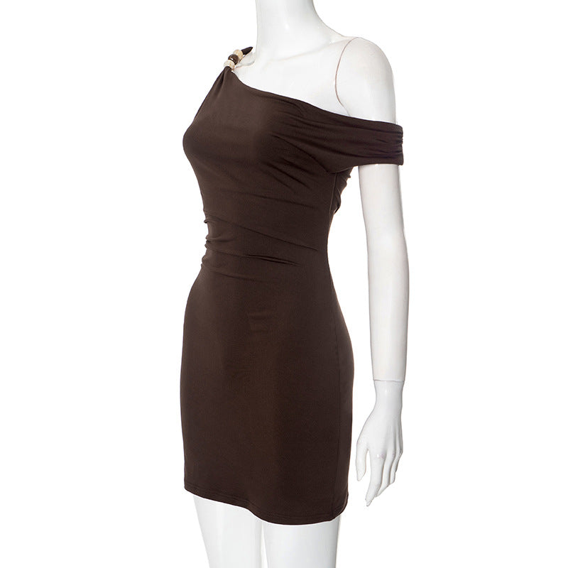 Mini Gans Dress Brown