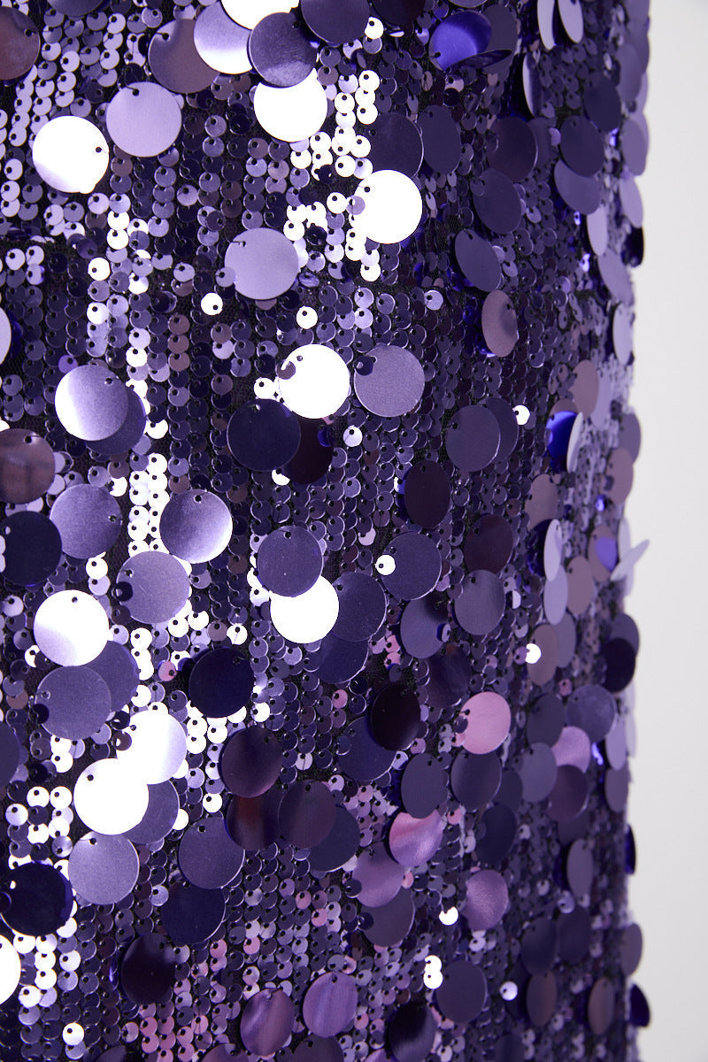 Sequined Babe Midi Dress Purple