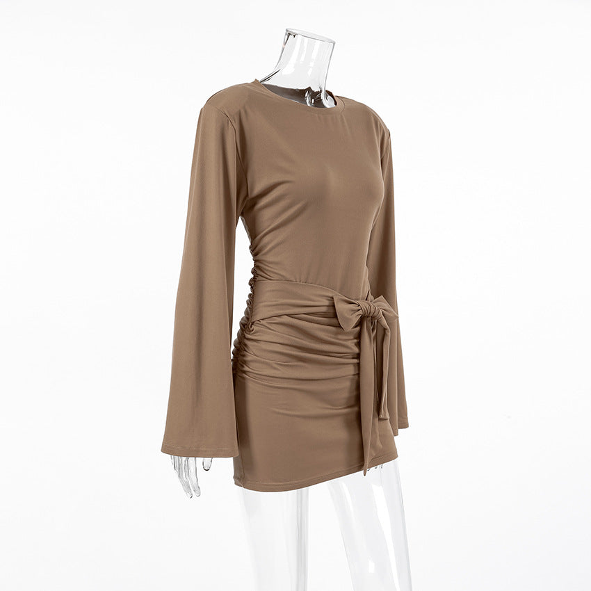 Mousse Mocha Mini Dress Brown
