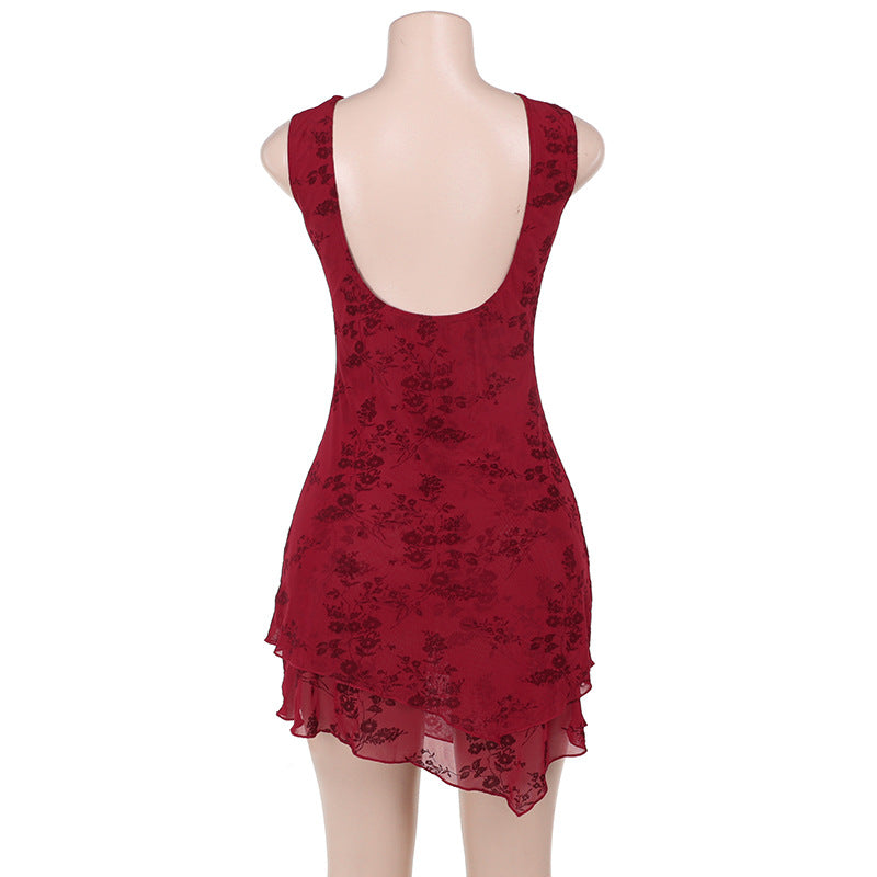 Mini Beverly Dress Maroon