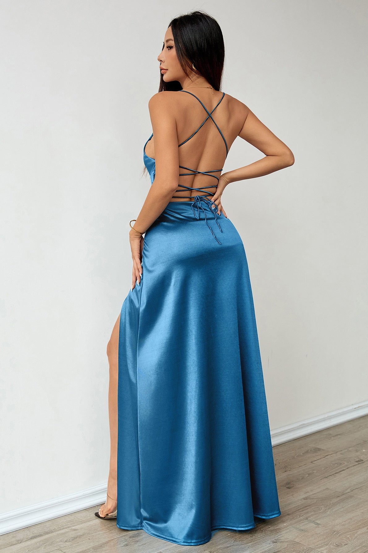 Refined Strapless Slip Maxi Silk Dress