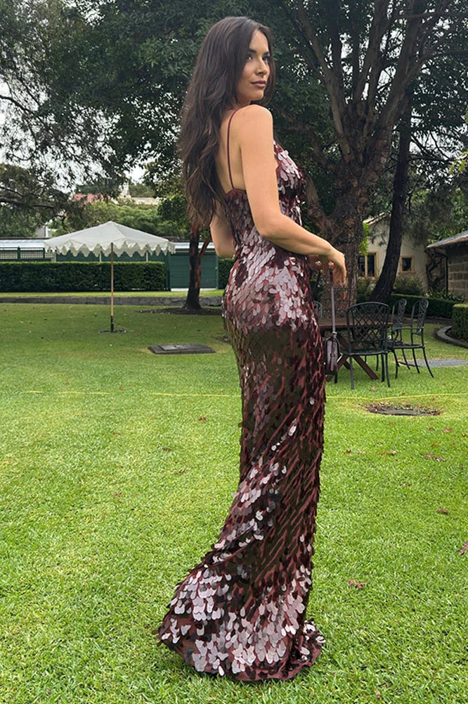 Alluring Sequin Long Maxi Dress