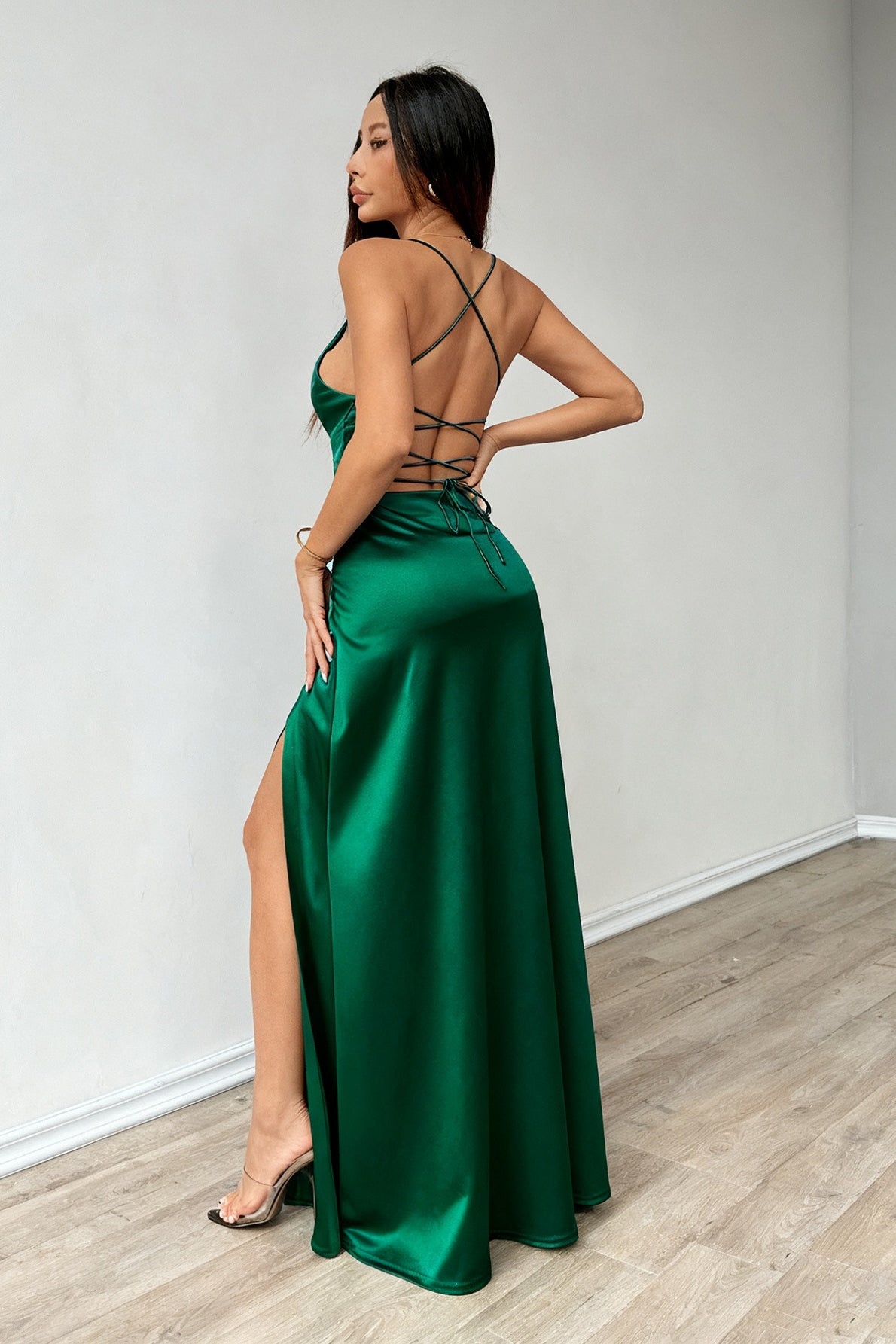 Refined Strapless Slip Maxi Silk Dress