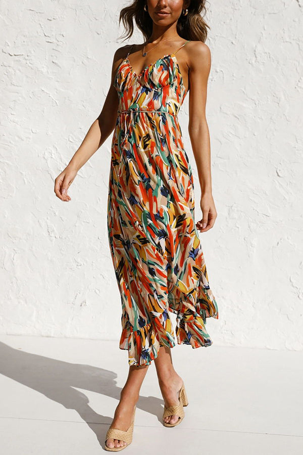 Chic Rocío Colorful Midi Dress Elevated Occasion Wear