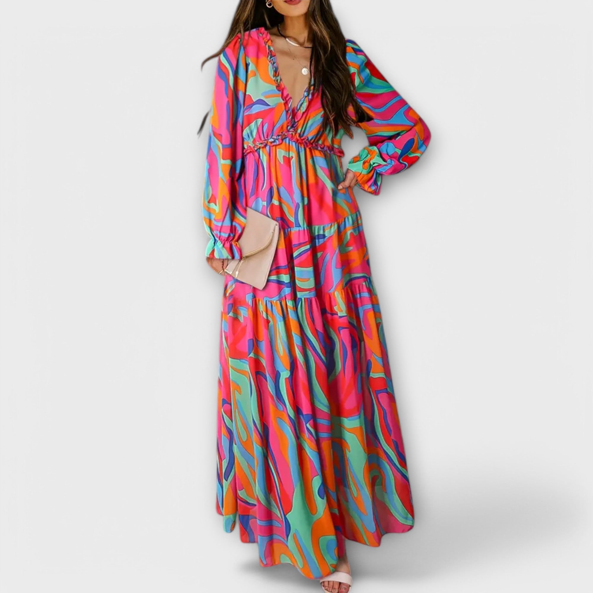 Rosalie | Chic Floral Maxi Dress