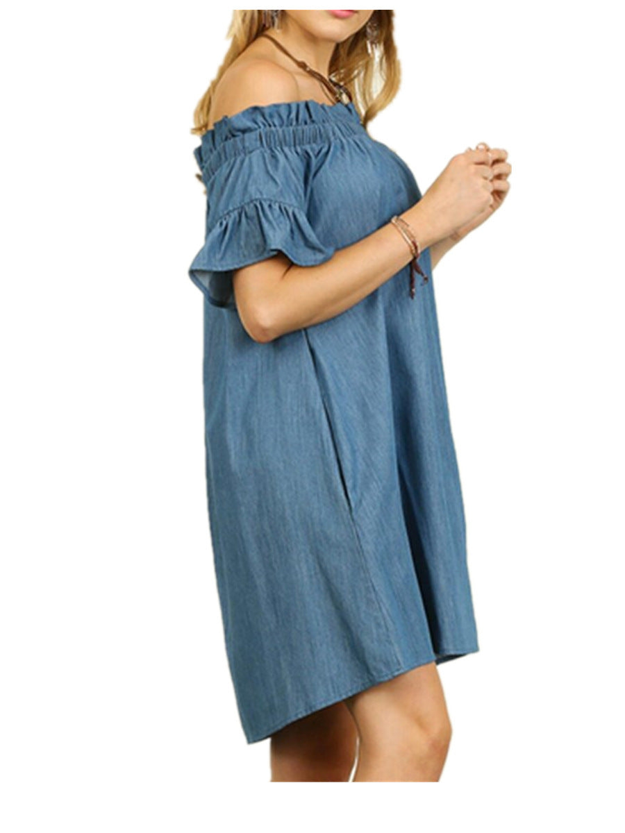 Cotton Booth Pocketed Puff Sleeve Dress