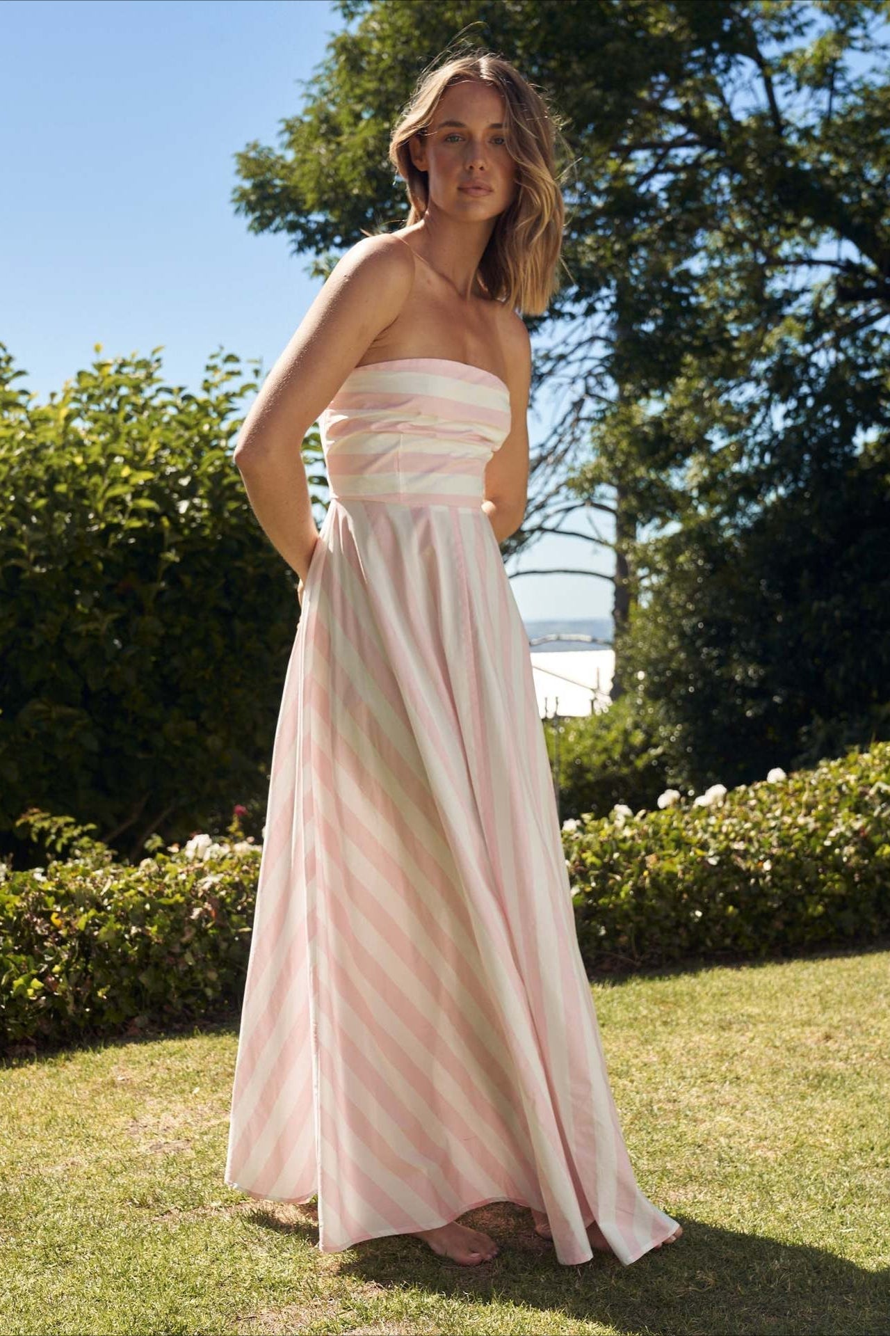 Chic Striped A Line Vacation Dress