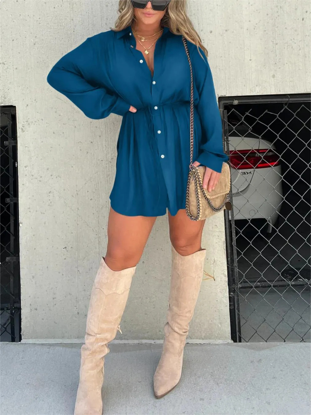 Stylish Belén Satin Overall Mini Dress for Women Classy Everyday Look