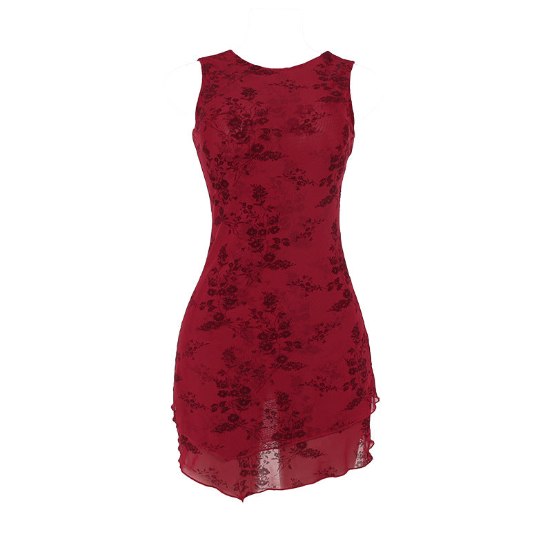 Mini Beverly Dress Maroon