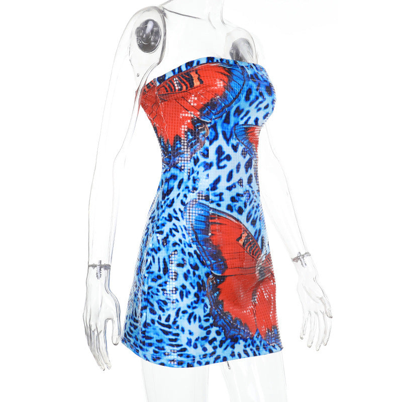 Mini Carlini Dress Blue