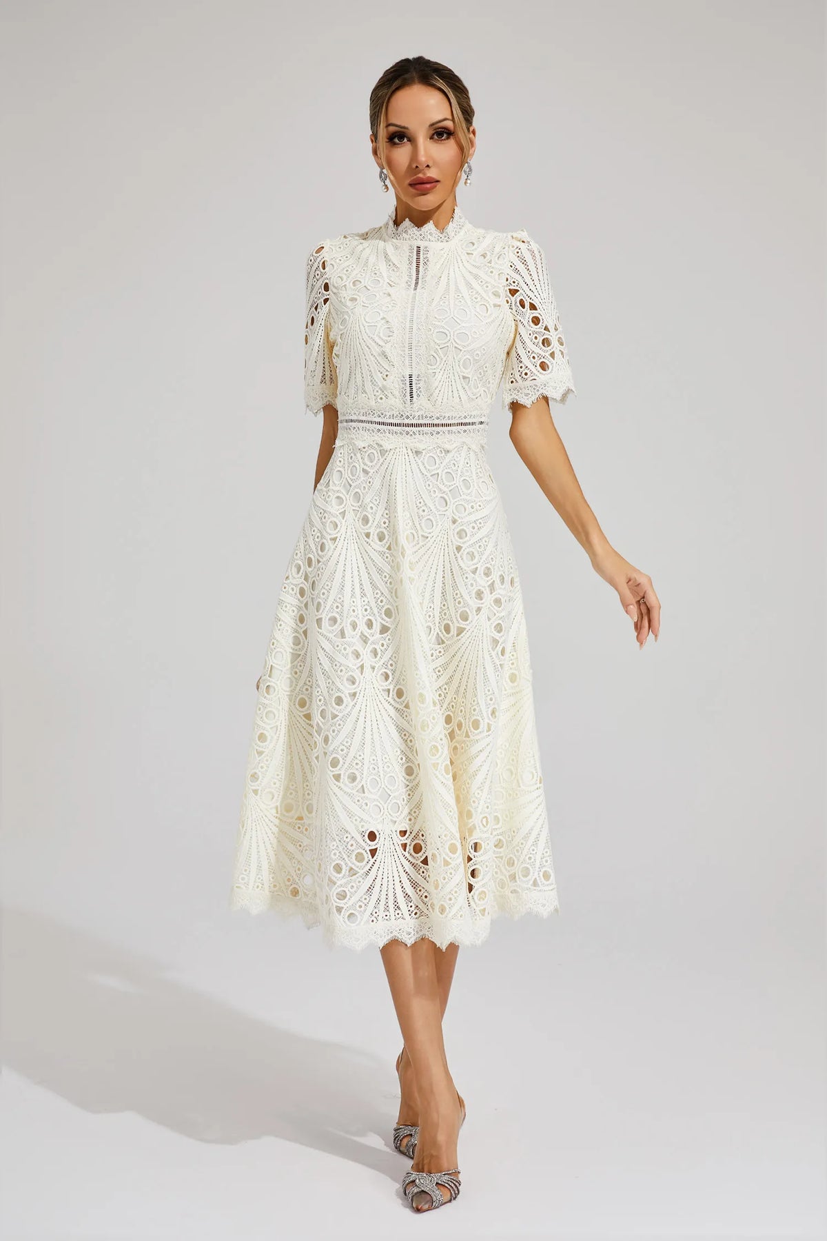 | Hallie Lace Midi Dress