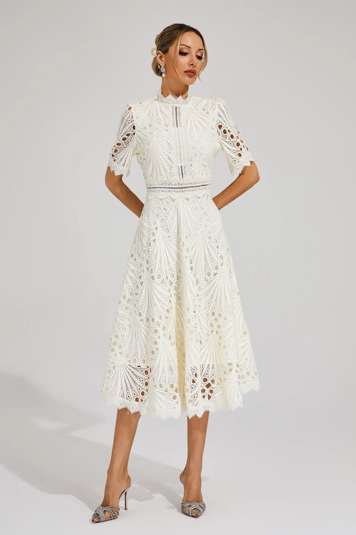 | Hallie Lace Midi Dress