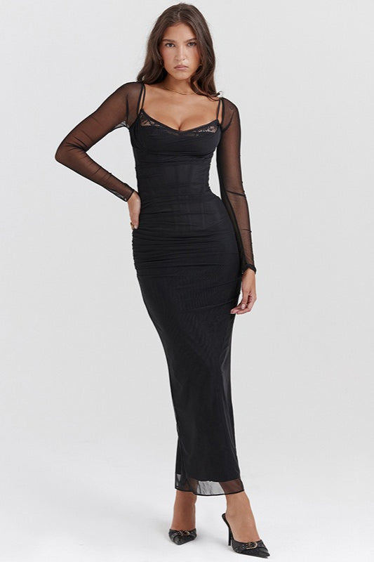 Backless Edition Split Bodycon Maxi Dress