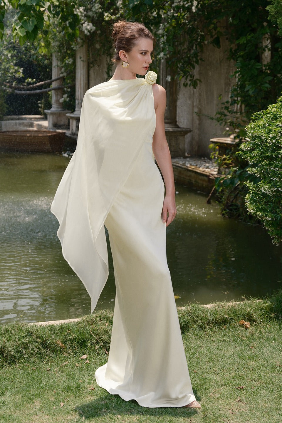 Satin Edition Backless Tie Maxi Birthday Dress
