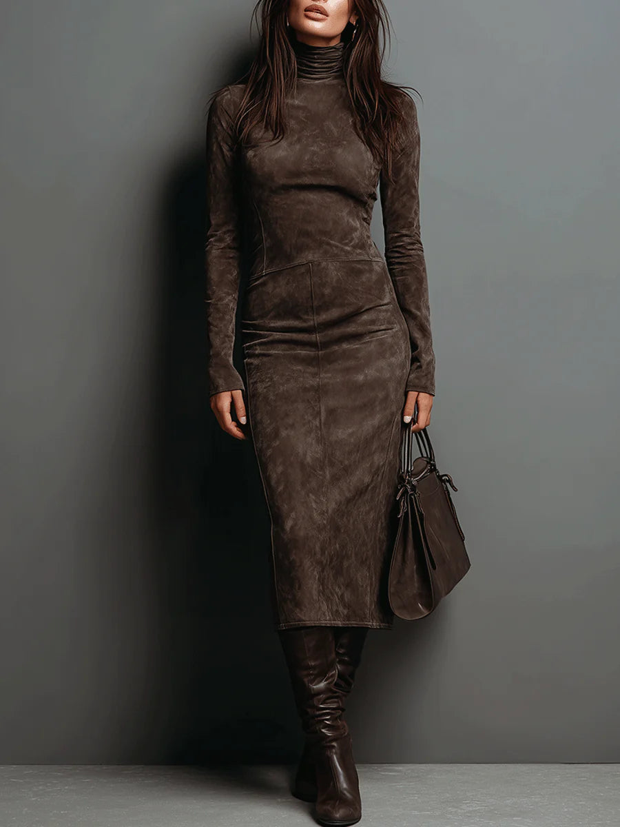 | Ava Suede Midi Dress