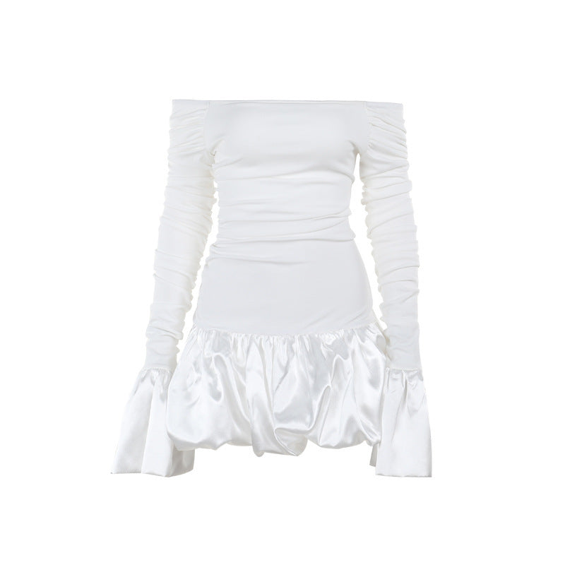 Off Frostene Shoulder Mini Dress White
