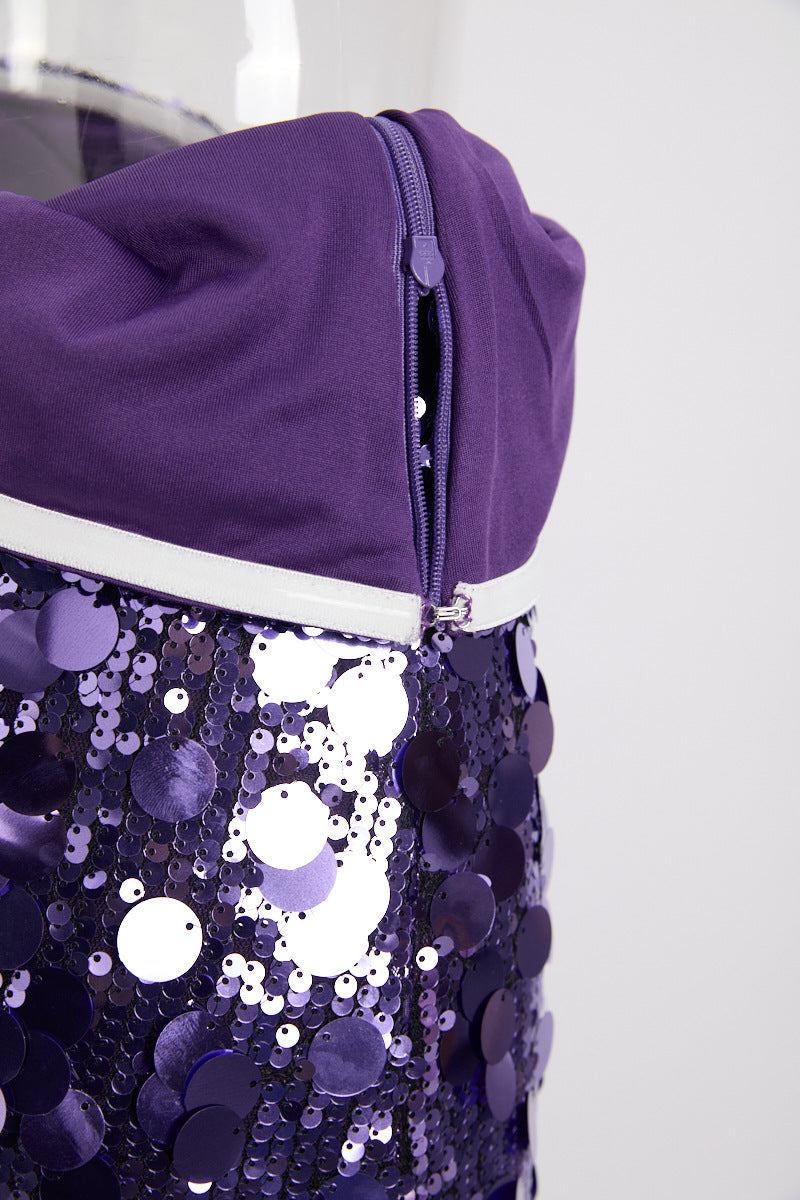 Sequined Babe Midi Dress Purple