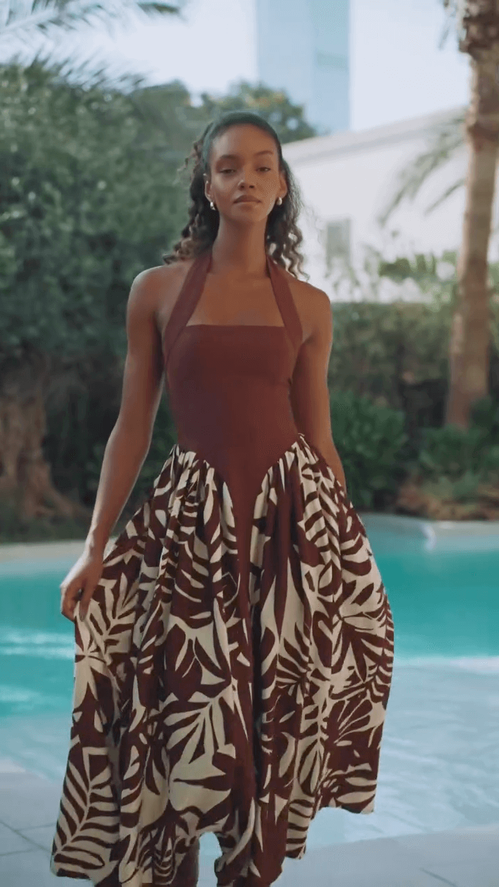 Midi Rastie Dress Matelo Print