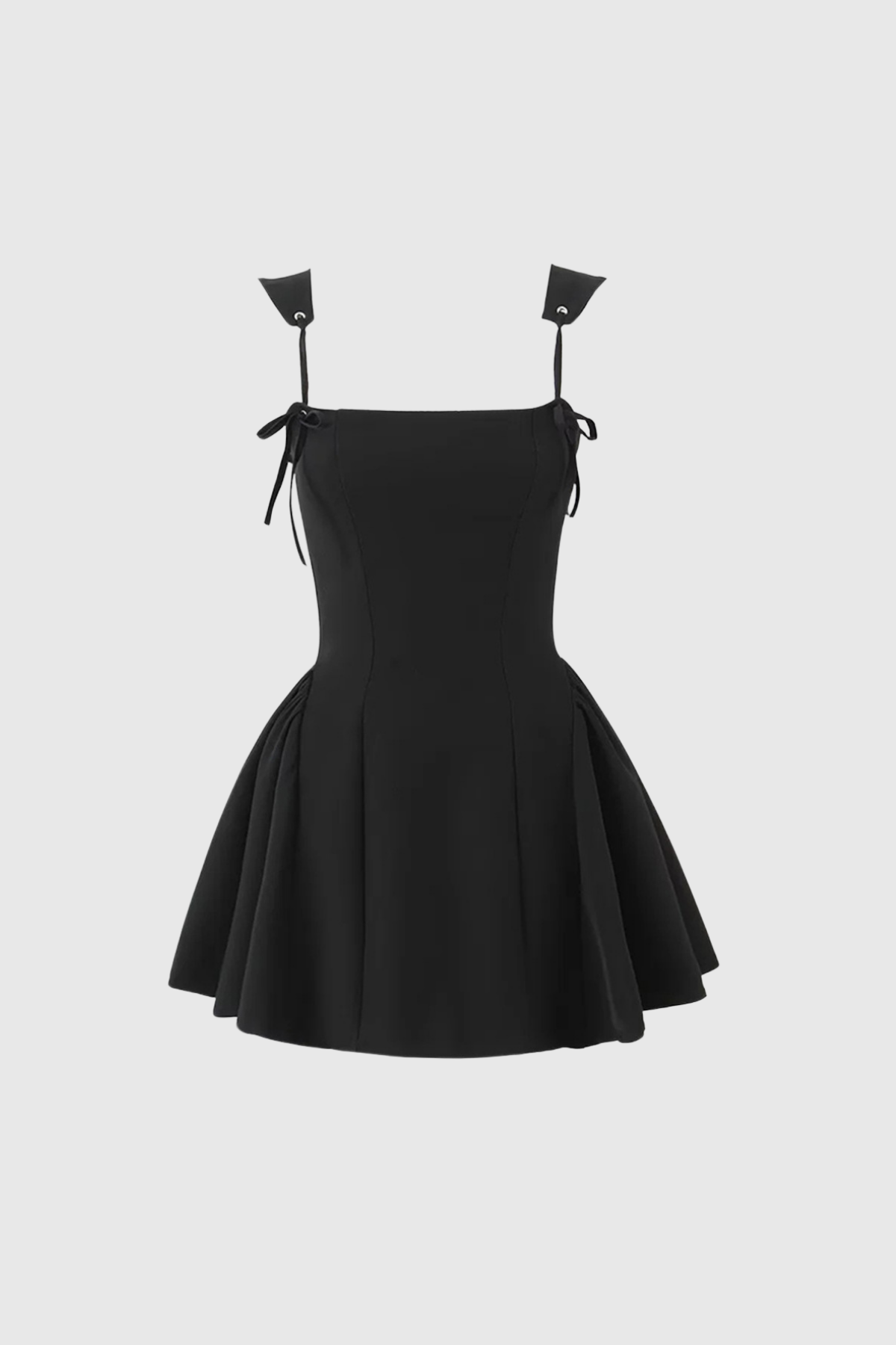 Lace Aleta Up Spaghetti Ruffle Mini Dress