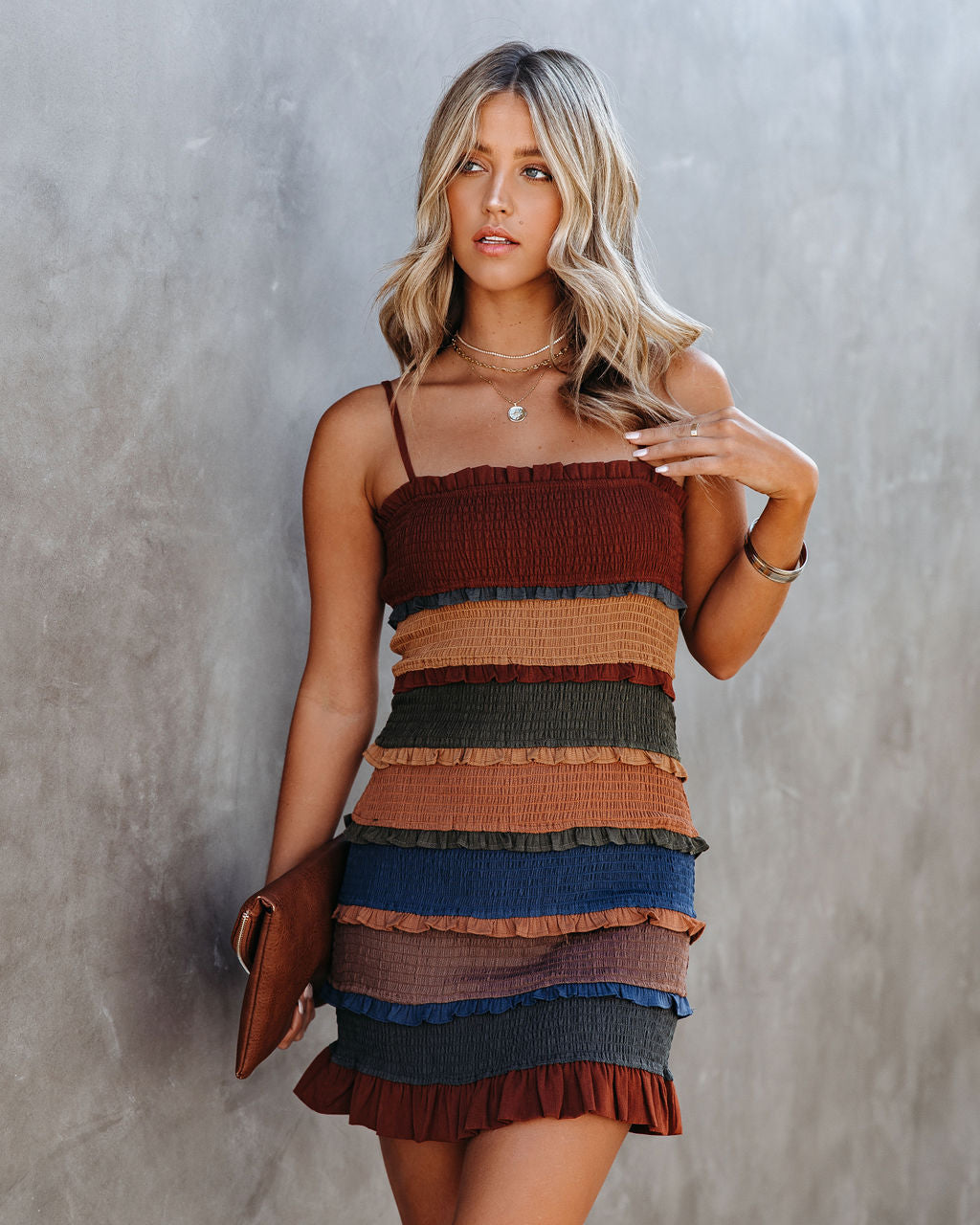 Smocked Aliza Ruffle Tiered Mini Dress FINAL