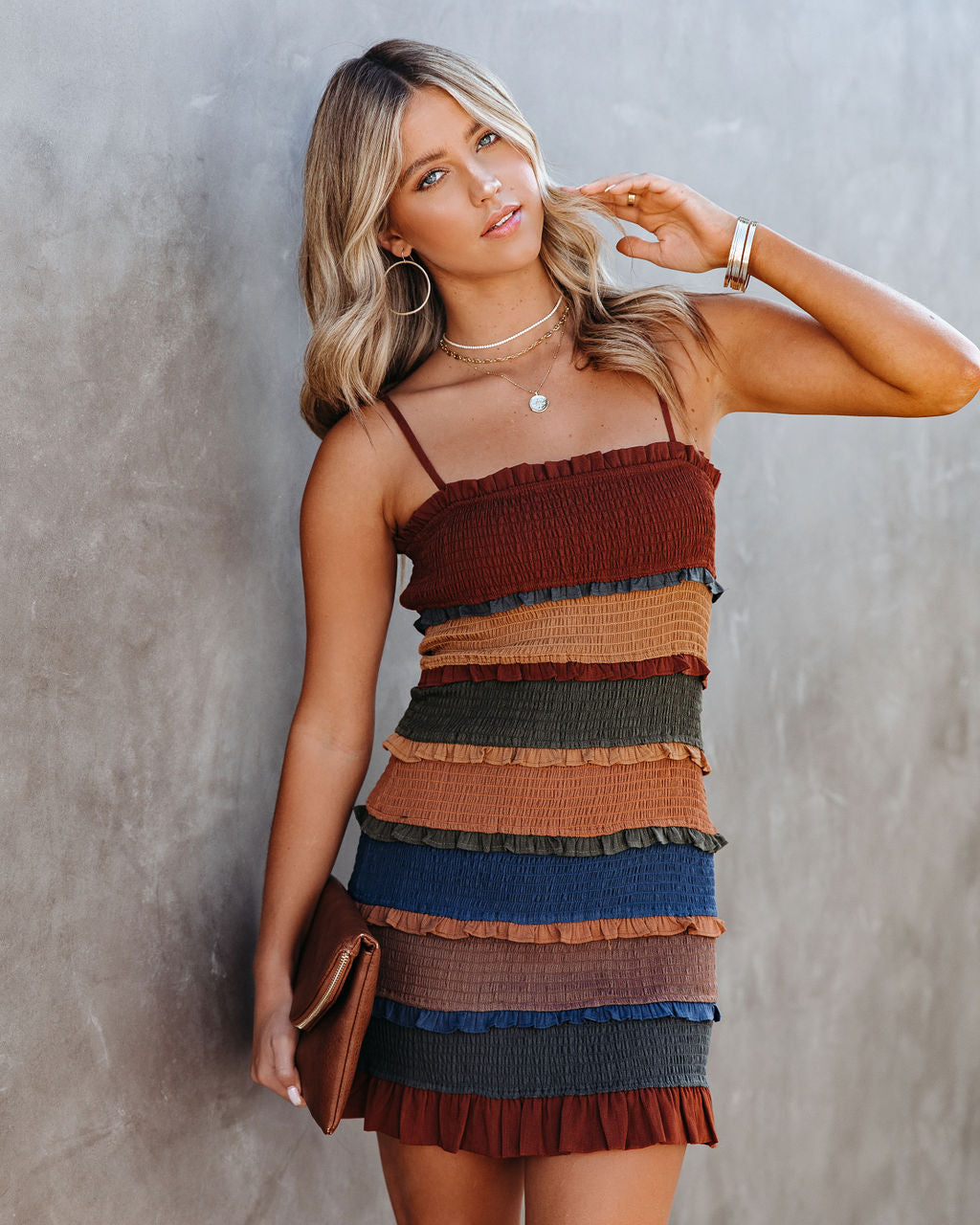 Smocked Aliza Ruffle Tiered Mini Dress FINAL