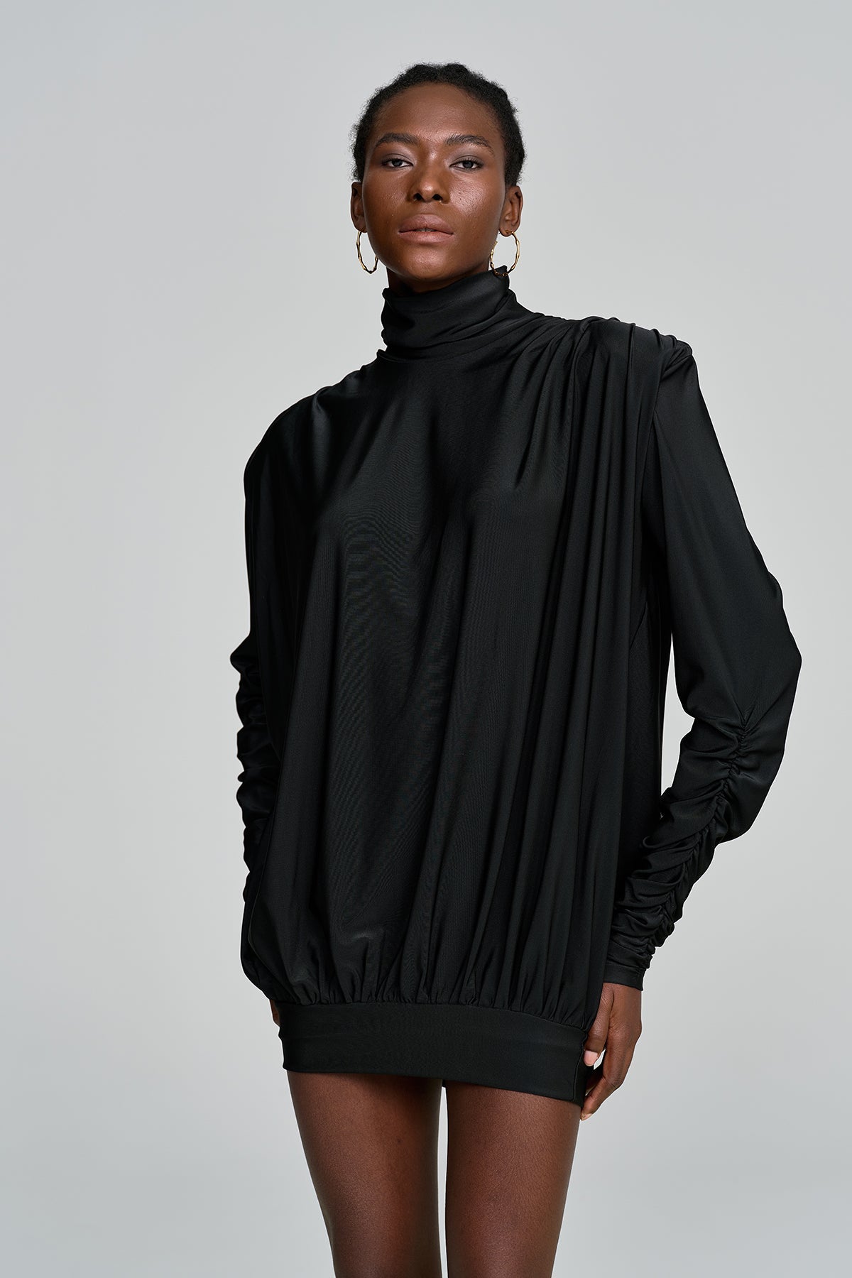 Backless Alphonsus Ruch Mini Dress In Black