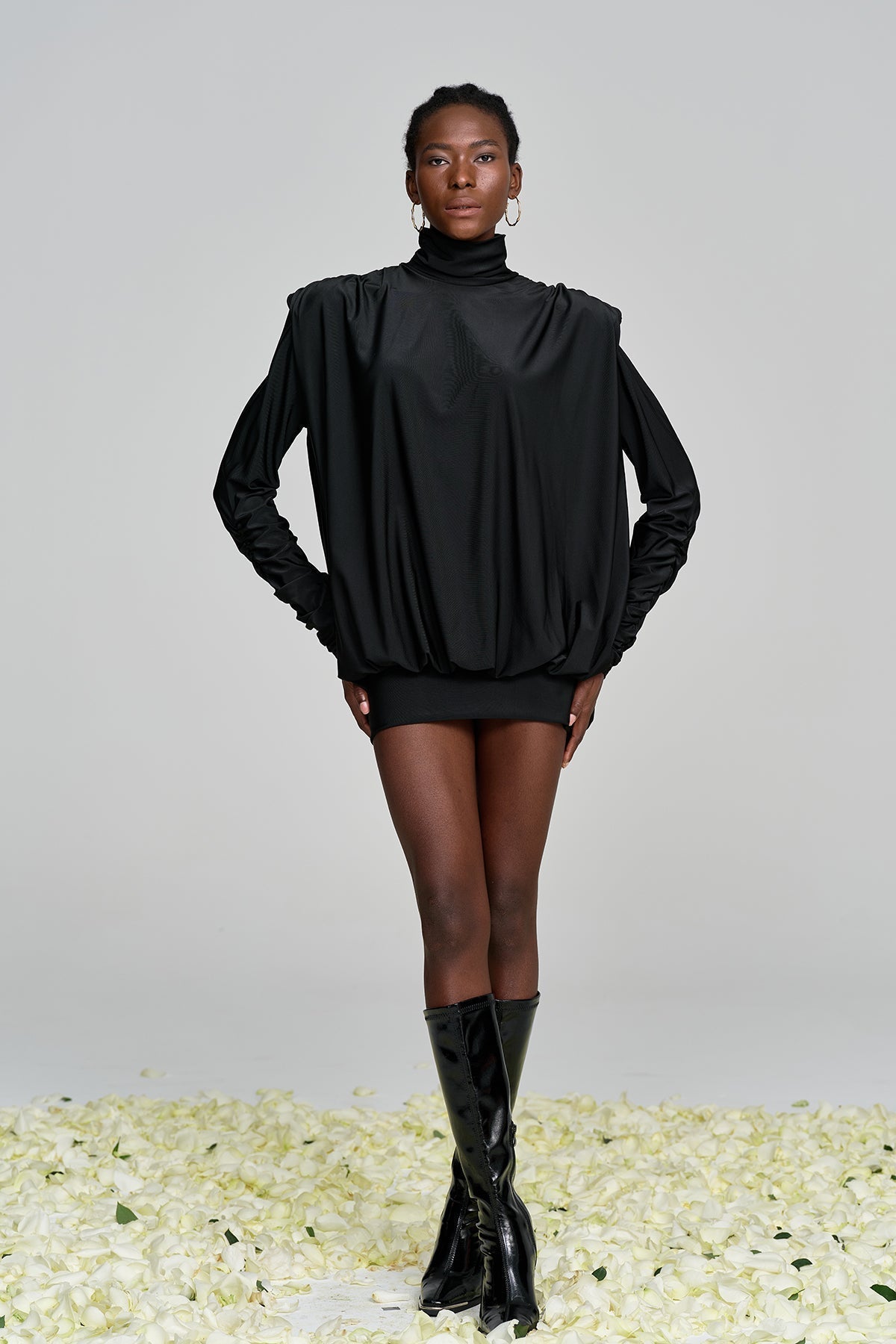 Backless Alphonsus Ruch Mini Dress In Black
