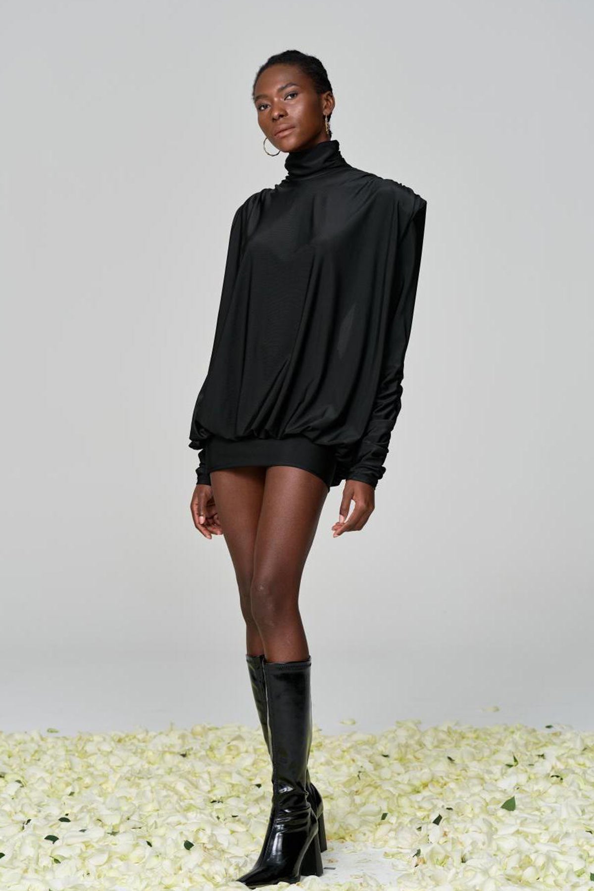 Backless Alphonsus Ruch Mini Dress In Black