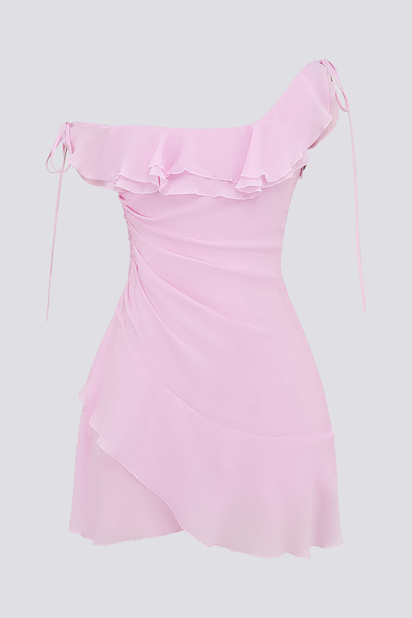 Boutique Wanda Off Shoulder Ruffle Shirt Mini Dress Designer Edit