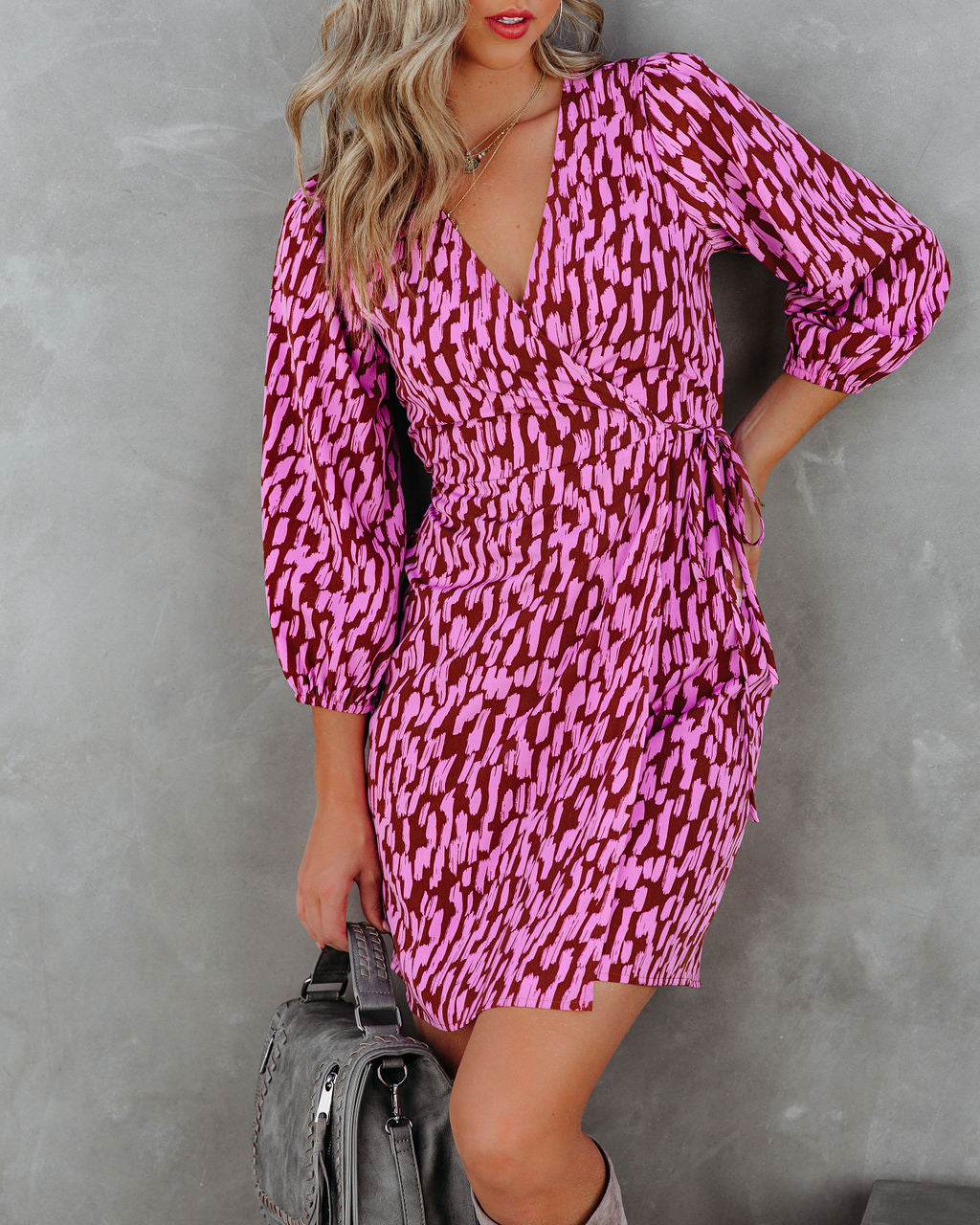 Year Another Of Love Printed Wrap Dress FINAL