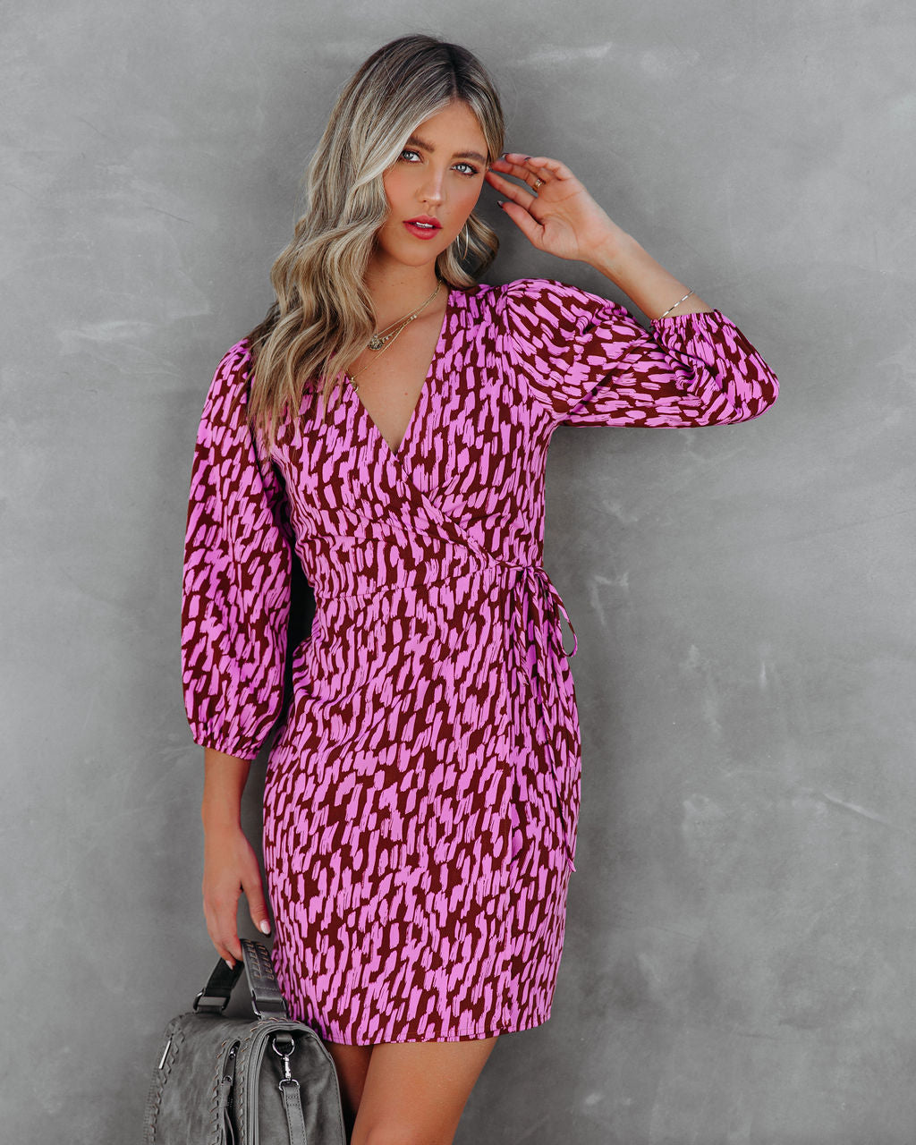 Year Another Of Love Printed Wrap Dress FINAL